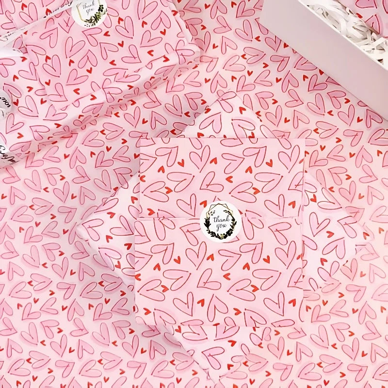 Charming Pink Heart Wrapping Paper