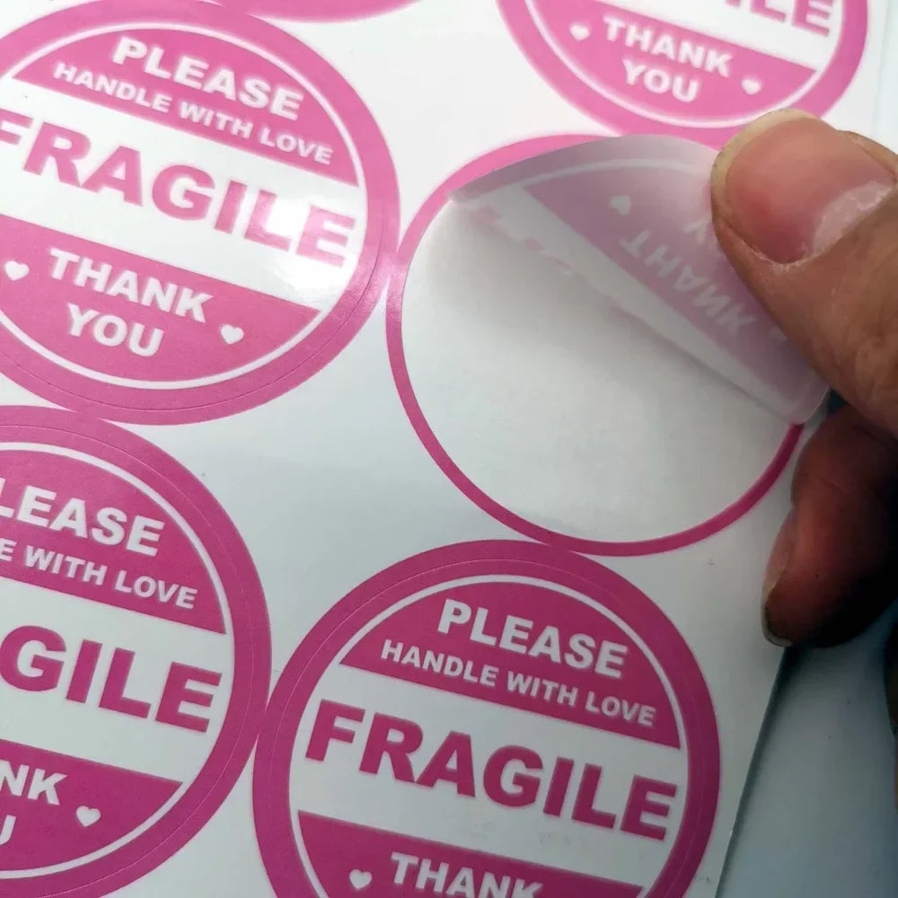 Pink Love Shipping Stickers