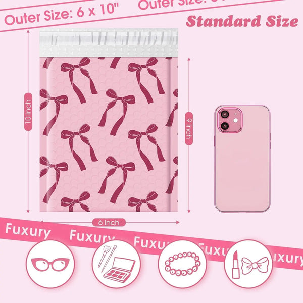 Very Coquette Pink Bubble Mailers